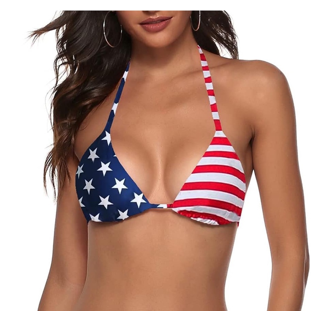 Zuvebamyo Women Triangle Bikini Swim Top New Size Medium